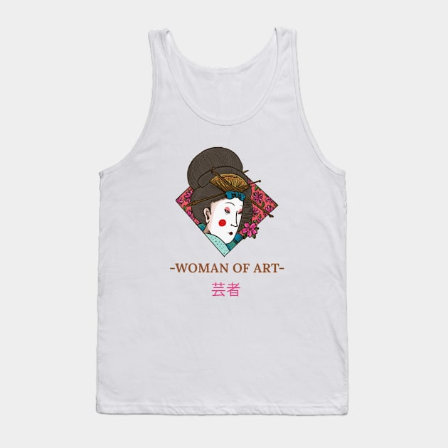 Woman Of Art! Geisha, Geiko Japanese Tank Top by Johan13